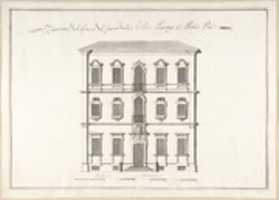 Free download Design of the Side Elevation for the Casino of the Villa Patritj [Patritii] at Porta Pia free photo or picture to be edited with GIMP online image editor